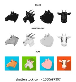 Vector illustration of agriculture and breeding icon. Set of agriculture and organic  vector icon for stock.