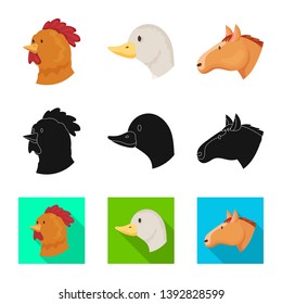 Vector illustration of agriculture and breeding icon. Collection of agriculture and organic  stock vector illustration.