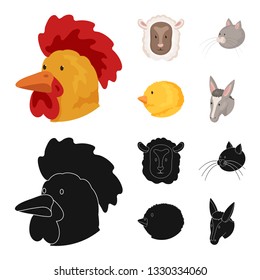 Vector illustration of agriculture and breeding logo. Set of agriculture and organic  vector icon for stock.