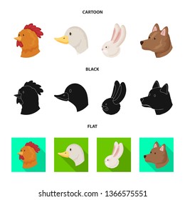 Vector illustration of agriculture and breeding logo. Collection of agriculture and organic  vector icon for stock.