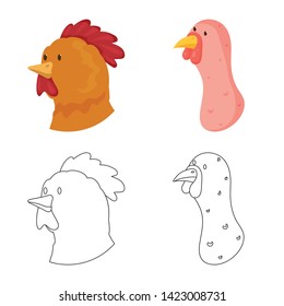 Vector illustration of agriculture and breeding logo. Set of agriculture and organic  vector icon for stock.