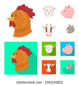 Vector illustration of agriculture and breeding sign. Collection of agriculture and organic  stock symbol for web.