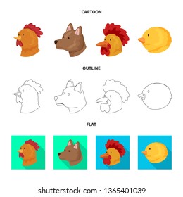 Vector illustration of agriculture and breeding sign. Collection of agriculture and organic  stock vector illustration.