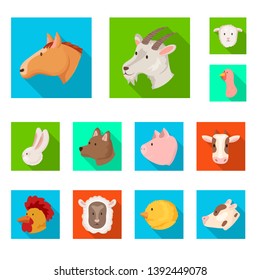 Vector illustration of agriculture and breeding sign. Set of agriculture and organic  stock symbol for web.