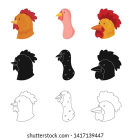 Vector illustration of agriculture and breeding sign. Collection of agriculture and organic  stock symbol for web.