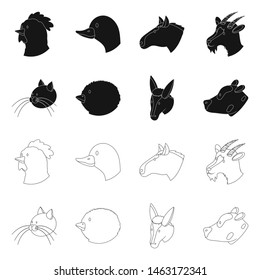 Vector illustration of agriculture and breeding sign. Collection of agriculture and organic stock vector illustration.