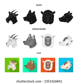 Vector illustration of agriculture and breeding symbol. Collection of agriculture and organic  vector icon for stock.