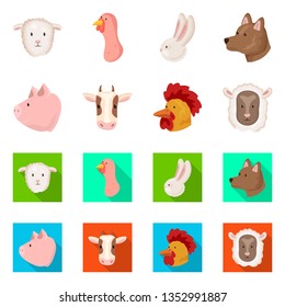 Vector illustration of agriculture and breeding symbol. Collection of agriculture and organic  stock vector illustration.