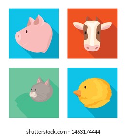 Vector illustration of agriculture and breeding symbol. Collection of agriculture and organic stock vector illustration.