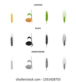 Vector illustration of agriculture and farming icon. Set of agriculture and plant  stock symbol for web.