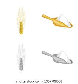 Vector illustration of agriculture and farming icon. Collection of agriculture and plant  stock symbol for web.