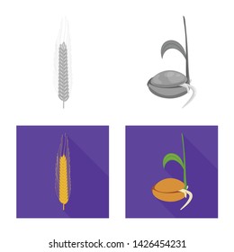 Vector illustration of agriculture and farming icon. Collection of agriculture and plant vector icon for stock.