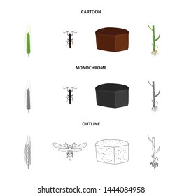 Vector illustration of agriculture and farming icon. Collection of agriculture and plant stock symbol for web.