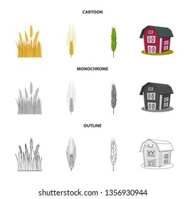 Vector illustration of agriculture and farming logo. Set of agriculture and plant  vector icon for stock.