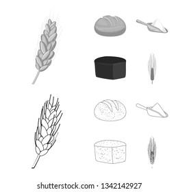 Vector illustration of agriculture and farming symbol. Set of agriculture and plant  stock vector illustration.