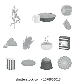 Vector illustration of agriculture and nutrition symbol. Collection of agriculture and vegetable stock vector illustration.