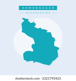Vector de ilustración vector del mapa de la ciudad de ahmedagar ciudad ciudad de india