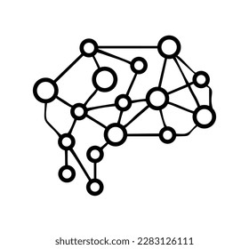 Ilustración vectorial Icono del logotipo de IA Signo en fondo blanco aislado