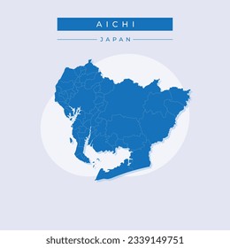 Vector illustration vector of Aichi map japan