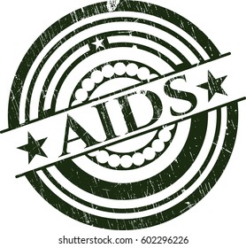 Vector illustration of AIDS rubber stamp
