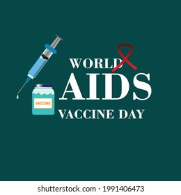 vector illustration of the AIDS vaccine, which is commemorated on May 18th. great for banners, logos, stickers, emblems etc