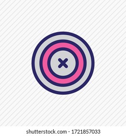 Vector illustration of aim icon colored line. Beautiful lifestyle element also can be used as target icon element.