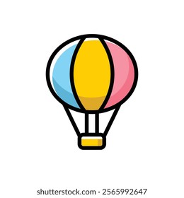 vector illustration of air balloon icon