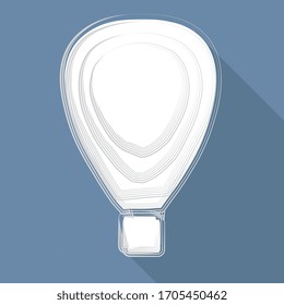 Vector illustration, AIR BALLOONS on blue background