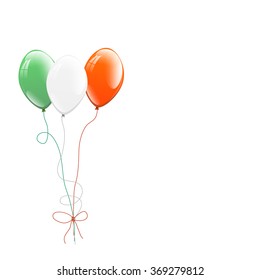 Vector illustration of air balloons painted as Italy flag