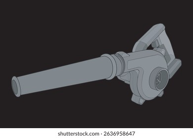 Vector illustration of Air Blower. Drawn Air Blower isolated. Design element for coloring book page.
