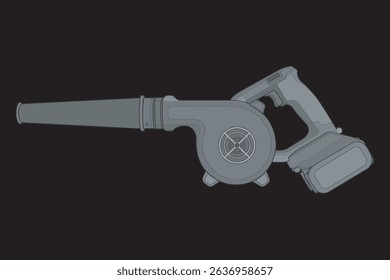 Vector illustration of Air Blower. Drawn Air Blower isolated. Design element for coloring book page.
