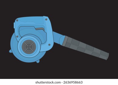 Vector illustration of Air Blower. Drawn Air Blower isolated. Design element for coloring book page.
