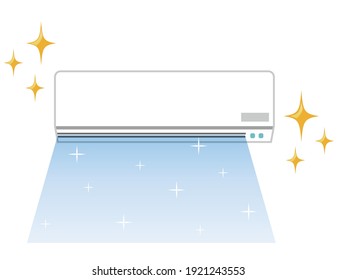 Vector illustration of air conditioner.