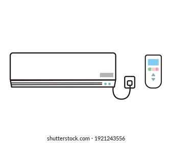 Vector illustration of air conditioner.