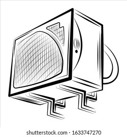 Vector illustration - Air conditioner system on a white background.