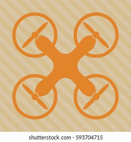 Vector Illustration of air drone icon in orange color
