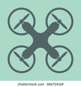 Ilustración vectorial del icono Air Drone en color gris
