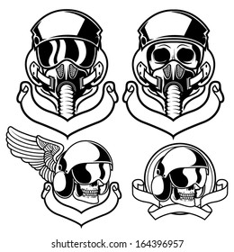 Vector Illustration Of Air Force Pilot Badges