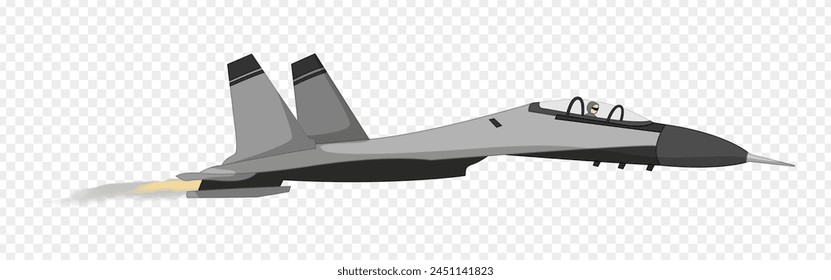 Vector illustration of air jet on transparent background