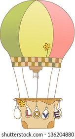 Vector illustration of an air ship
