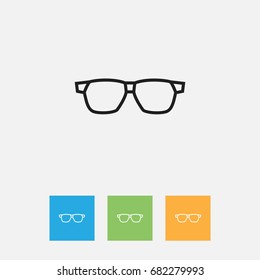 Vector Illustration Of Air Symbol On Sunglasses Outline. Premium Quality Isolated Eyeglasses Element In Trendy Flat Style.
