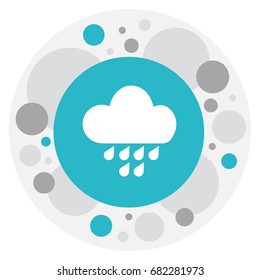 Vector Illustration Of Air Symbol On Rainfall Icon. Premium Quality Isolated Rainstorm Element In Trendy Flat Style.