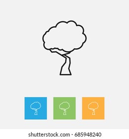 Vector Illustration Of Air Symbol On Wood Outline. Premium Quality Isolated Timber Element In Trendy Flat Style.