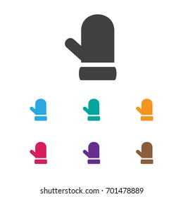 Vector Illustration Of Air Symbol On Mitten Icon. Premium Quality Isolated Glove Element In Trendy Flat Style.