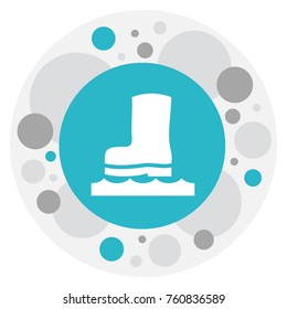 Vector Illustration Of Air Symbol On Rubber Boot Icon. Premium Quality Isolated Waterproof Shoes Element In Trendy Flat Style.