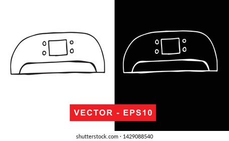 Vector Illustration of Aircon. Isolated flat line and silhouette of sign, symbol, or objects for graphic design.