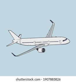 Vector illustration of an aircraft