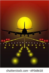 Vector illustration of the aircraft