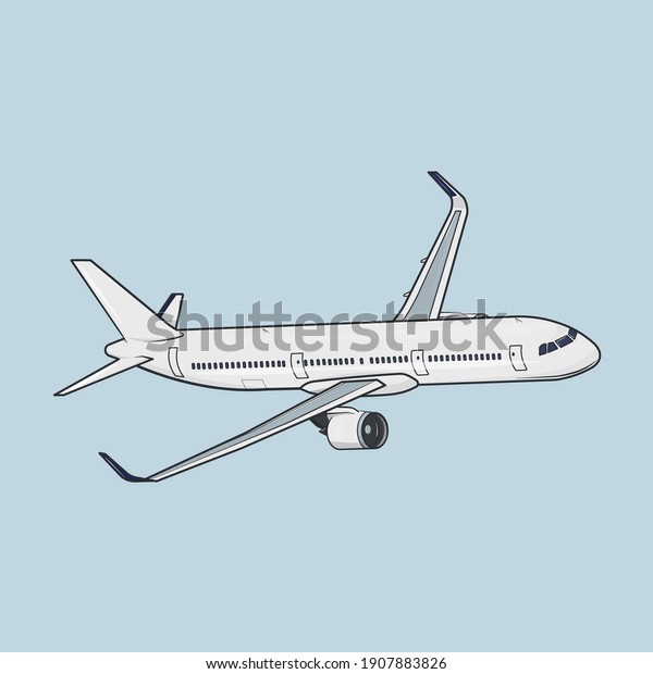 Vector illustration of an\
aircraft