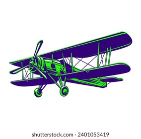 Vector illustration of aircraft, aeroplane fully editable 